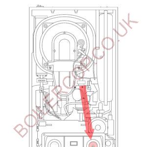 S62733 - REMEHA BROAG - Avanta Boilers - Avanta Plus Combi 28C - Pressure Gauge (was Square now Round)